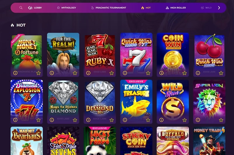 Fortune Legends interface